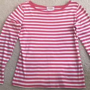 Talbots Pink Stripe Knit Top (S)